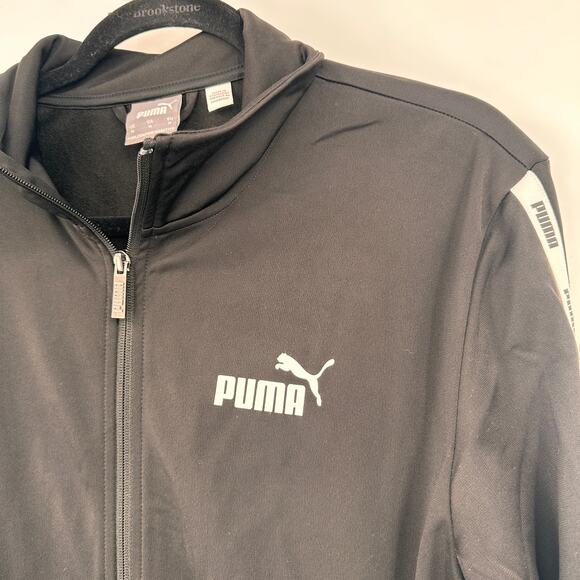 Puma Men's Black Micro Tape Track Jacket NWT Size Medium - Picture 2 of 5